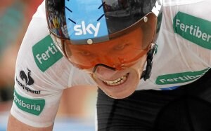 Chris Froome, en pleno esfuerzo. ::                         REUTERS