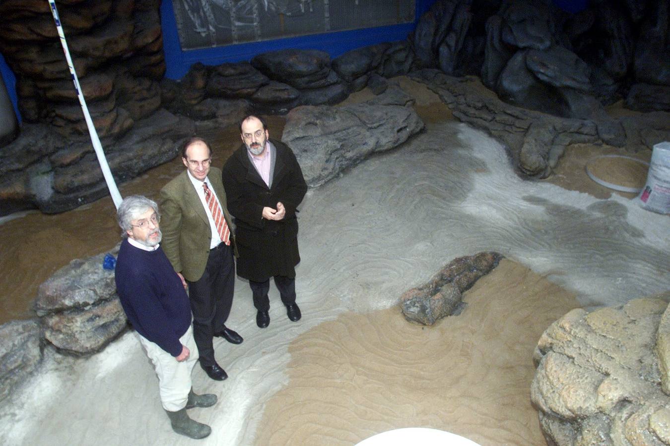 Durante las obras de reforma del museo Marítimo del Cantábrico.