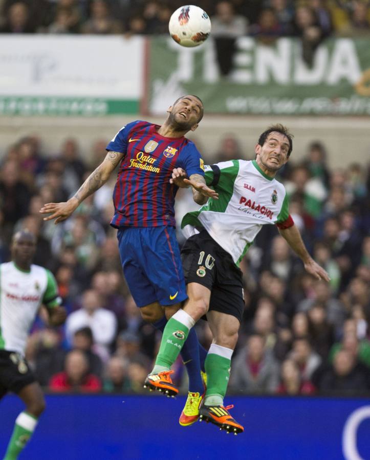 Pedro Munitis en un encuentro ante el F. C. Barcelona en El Sardinero