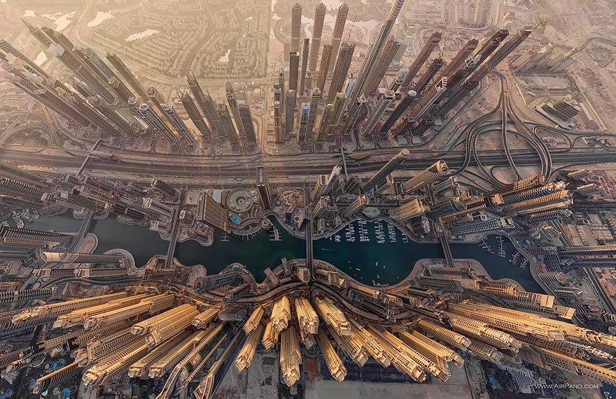 Dubai. Diferentes paisajes que ya son fascinantes desde tierra, pero que se vuelven más espectaculares todavía en estas tomas aéreas