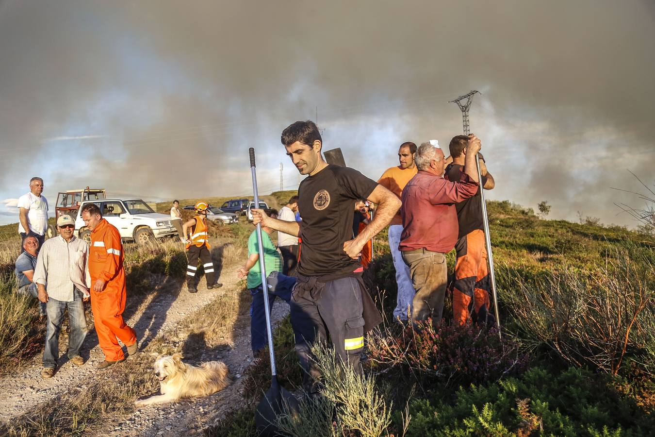 Incendio forestal cerca del Monte Hijedo