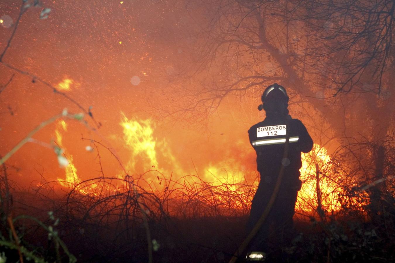 Incendio forestal en Liérganes
