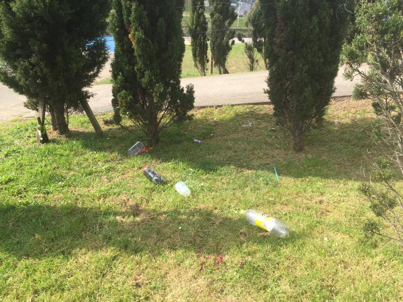 Restos del &#039;macrobotellón&#039; en Las Llamas