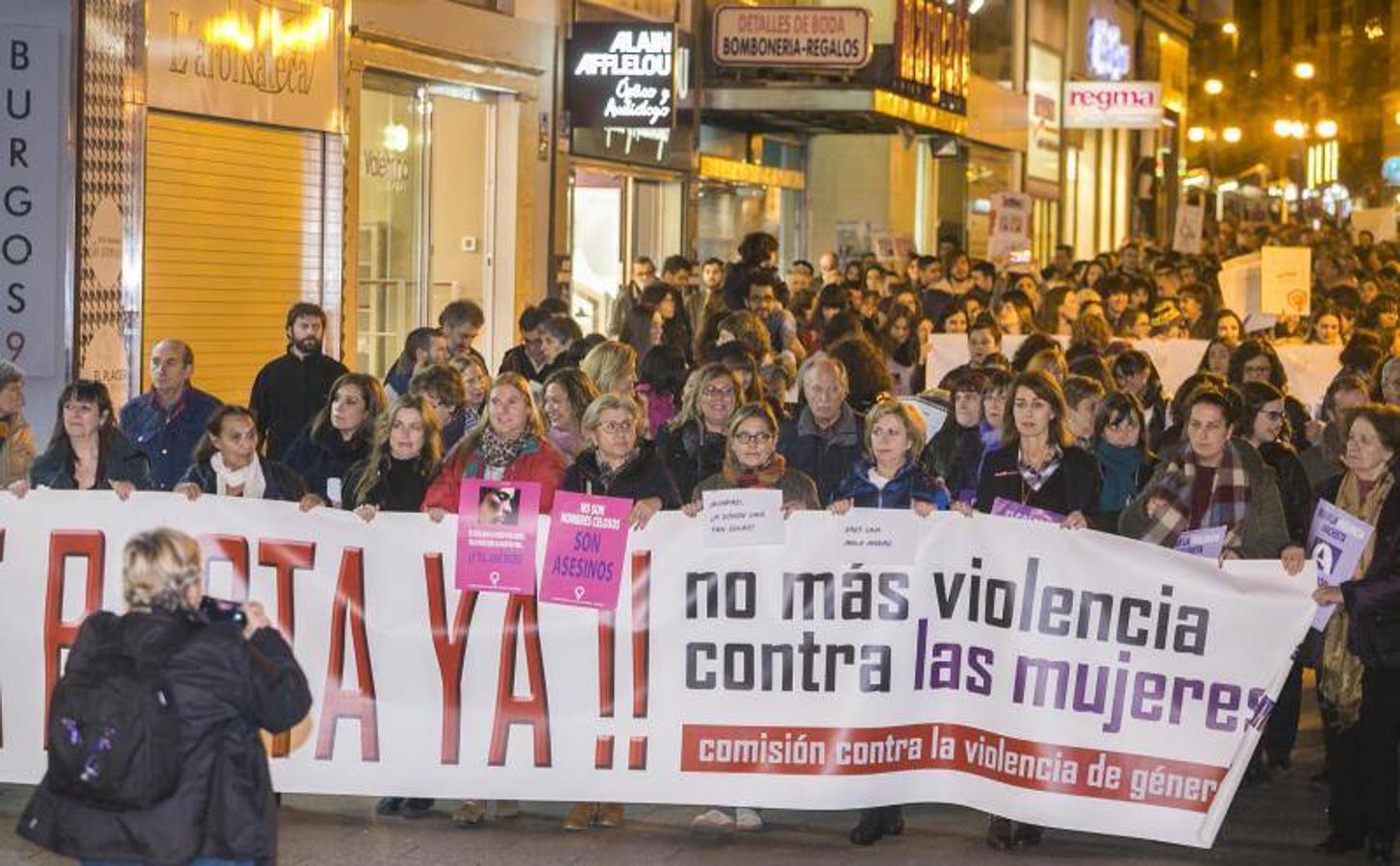 Manifestación contra la violencia machista, este viernes en Santander