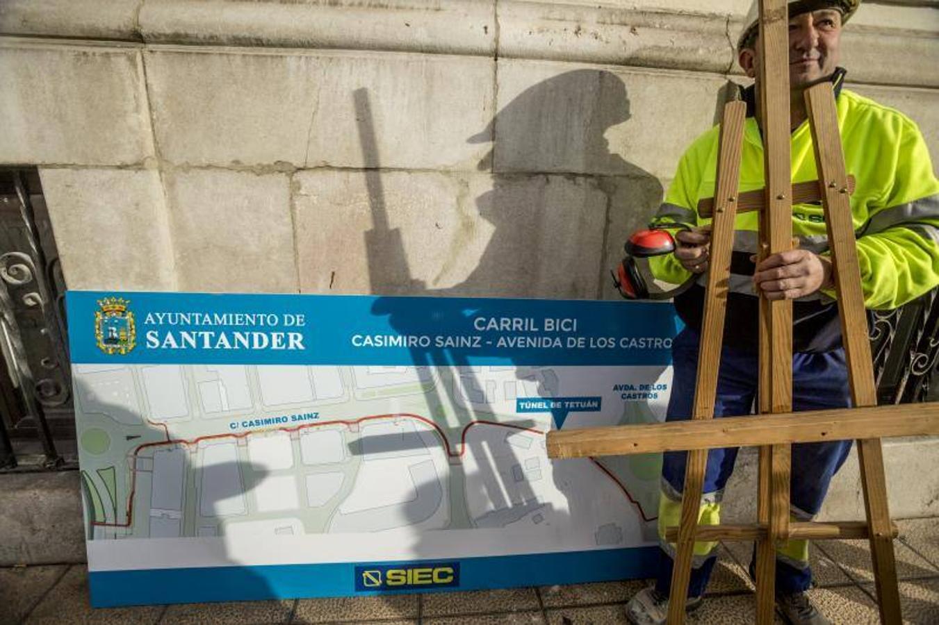 Arrancan las obras del carril-bici entre Puertochico y Los Castros
