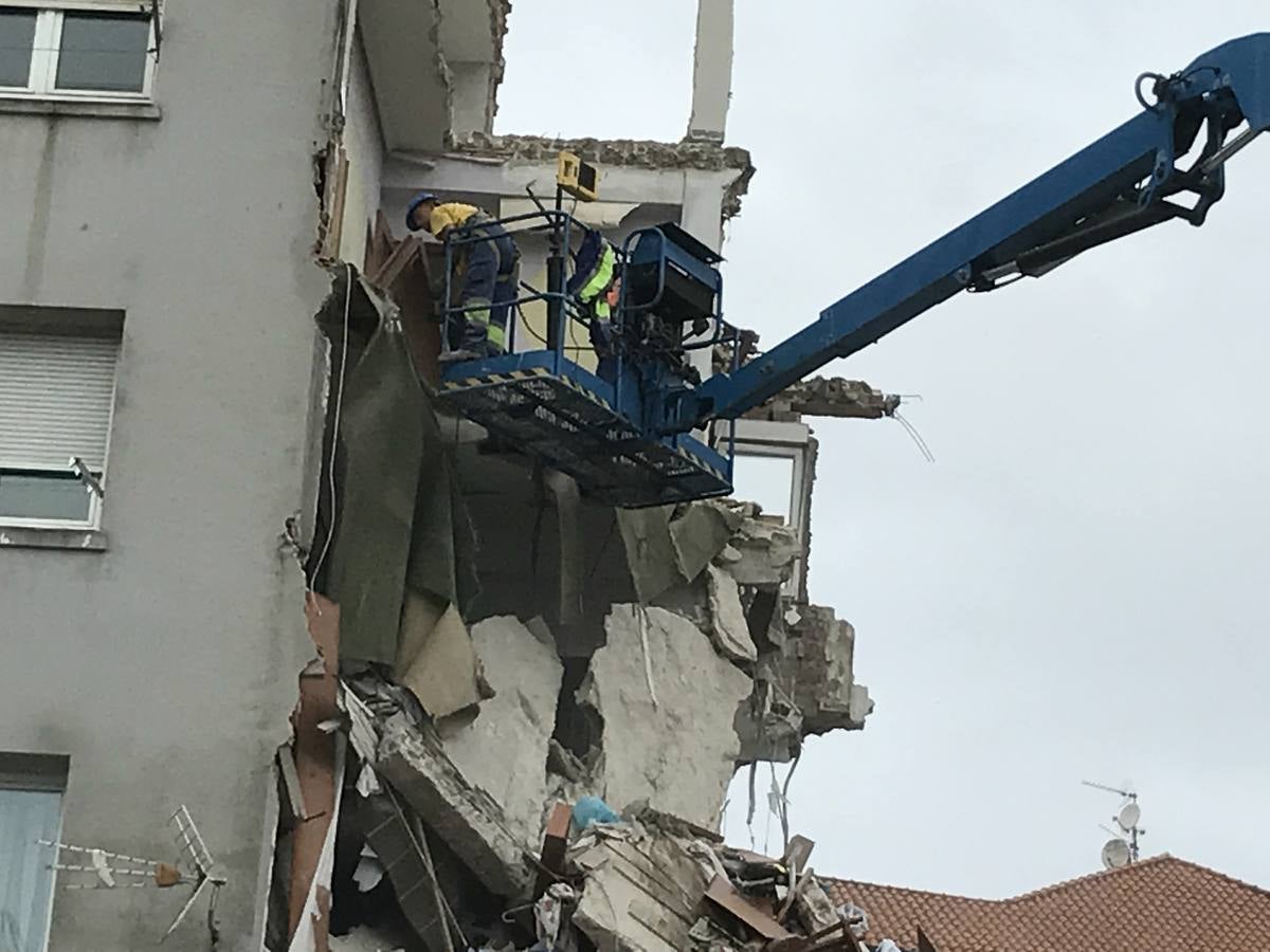 El número 57 de la calle del Sol depués del derrumbe de este martes