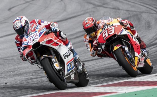 Dovizioso, por delante de Márquez