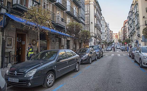 Vista de la calle Lopez de Vega, en Santander.