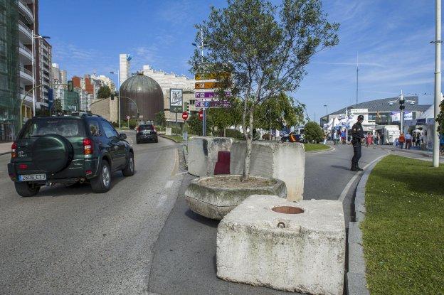 Santander instaló macetas y bolardos durante la Copa del Mundo de Vela y la Semana Grande