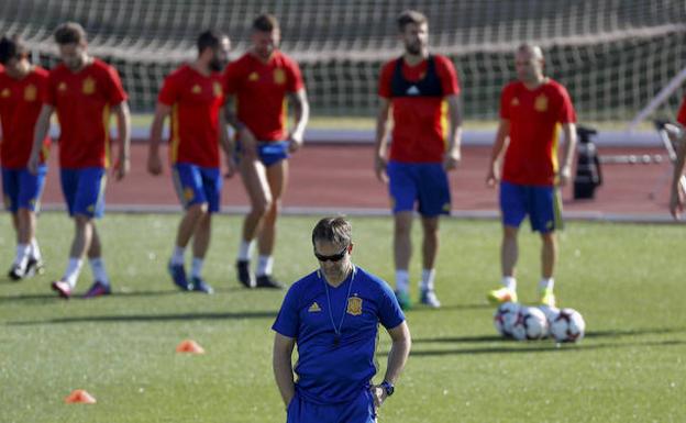 Julen Lopetegui, al frente de la selección nacional.