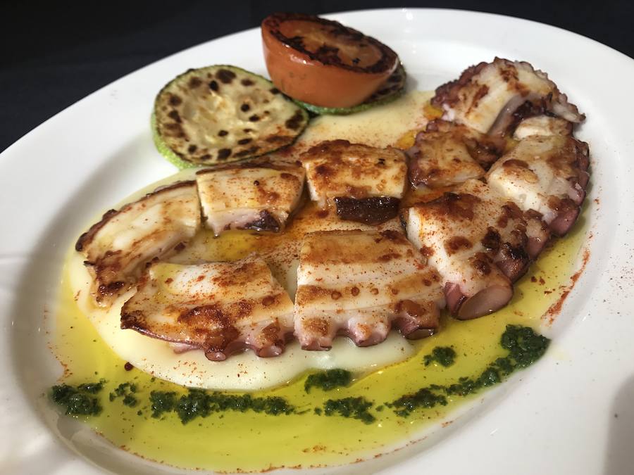 Pulpo a la parrilla.