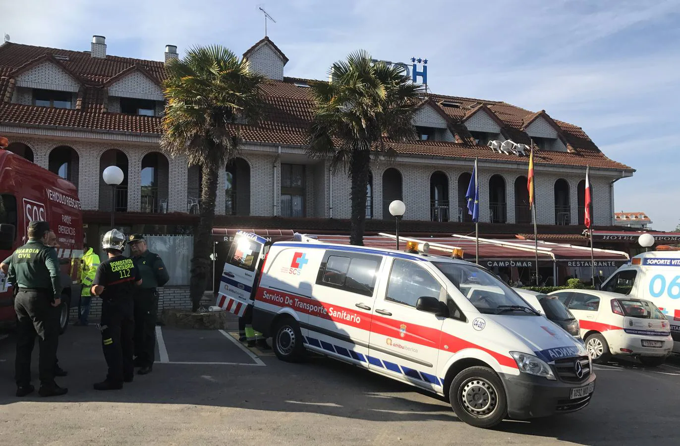 Fuga de gas en un hotel de Isla