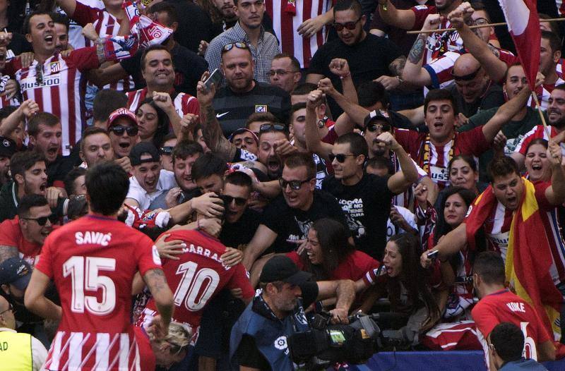 Las mejores imágienes del triunfo del Atlético ante el Sevilla (2-0) en el Wanda Metropolitano