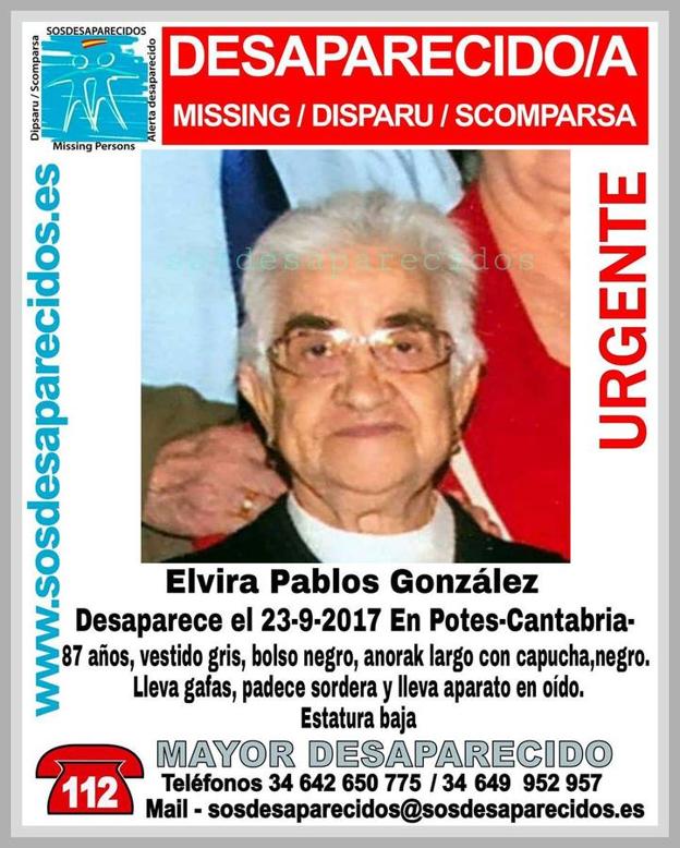 Buscan a la mujer de 87 años desaparecida el sábado en Potes