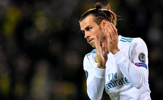 Bale celebra su gol. 