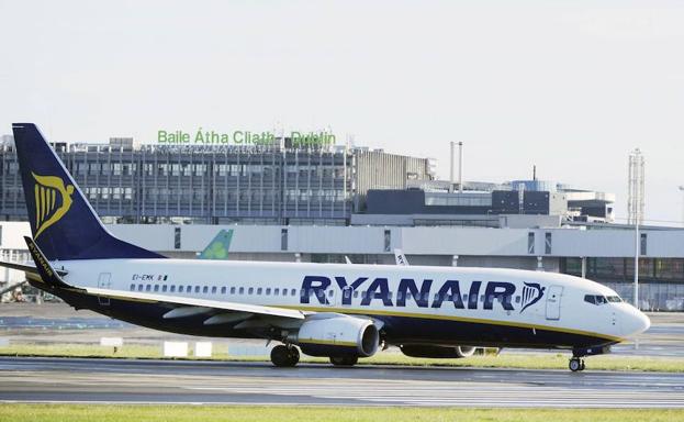 Un avión de Ryanair.