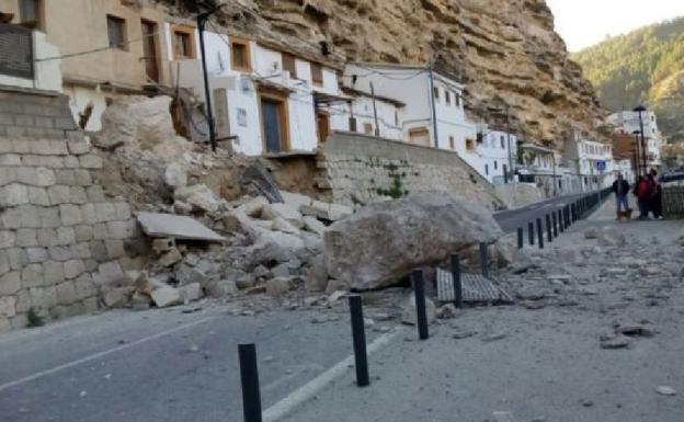 Desprendimiento en un pueblo de Albacete.