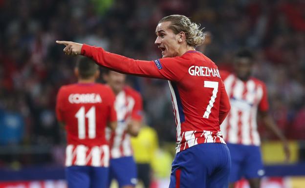 Griezmann, tras el tanto de Thomas. 