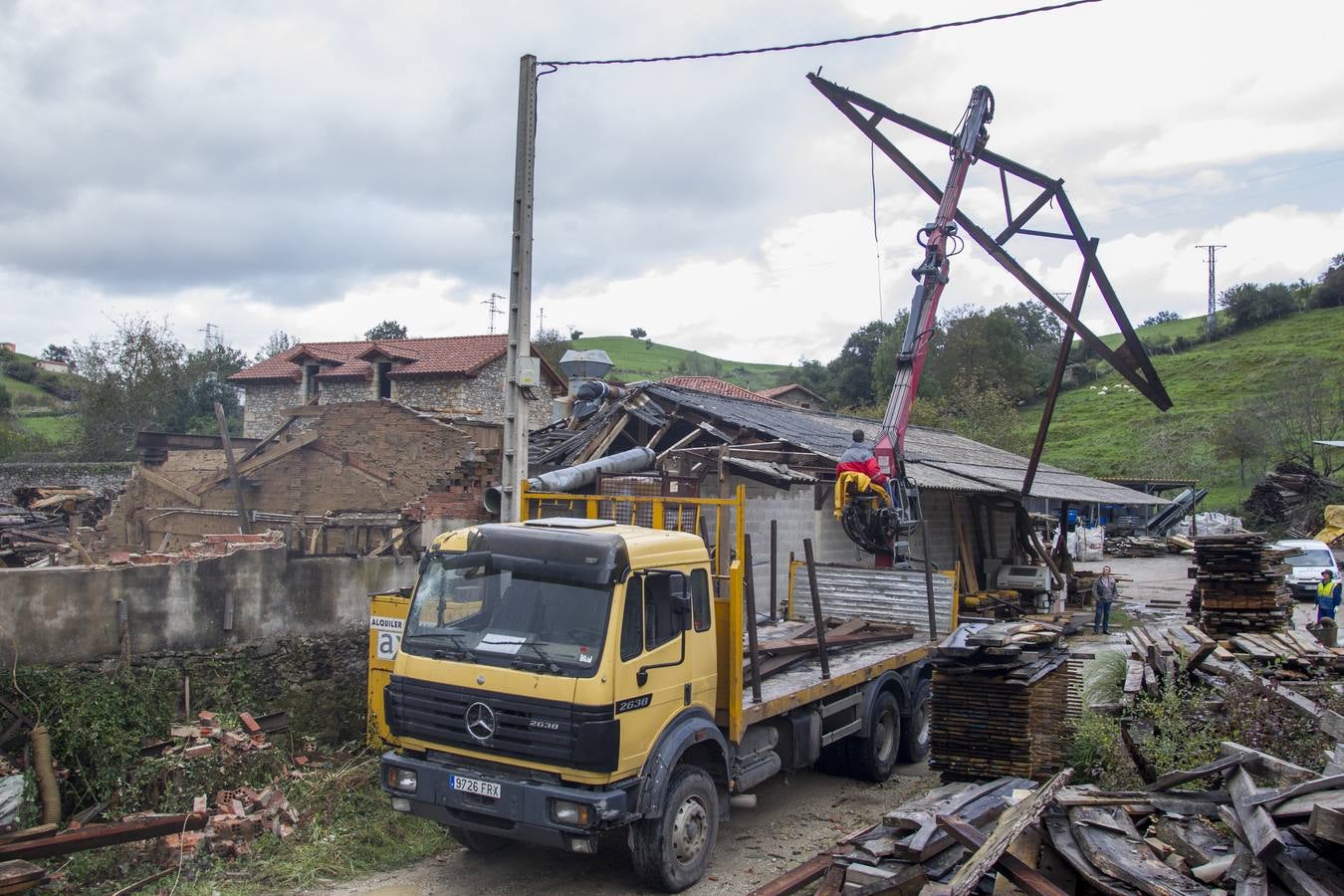 Así ha quedado el barrio de El Calgar, en Liérganes