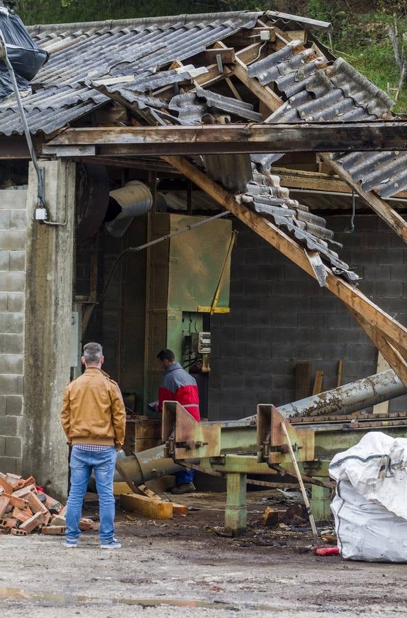 Así ha quedado el barrio de El Calgar, en Liérganes