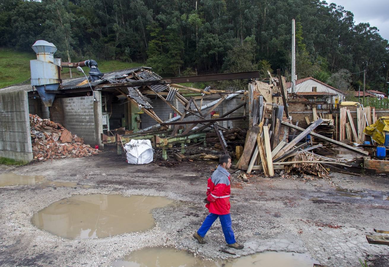 Así ha quedado el barrio de El Calgar, en Liérganes