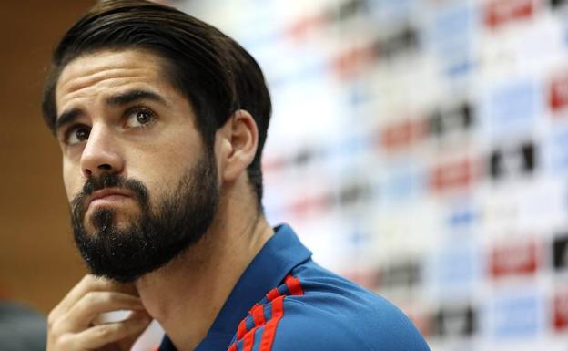 Isco Alarcón, en rueda de prensa.