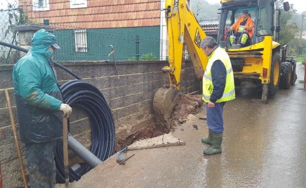 Obras en la red de agua de San Andrés