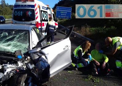 Imagen secundaria 1 - Un hombre herido en un accidente en la autovía a la altura de Solares