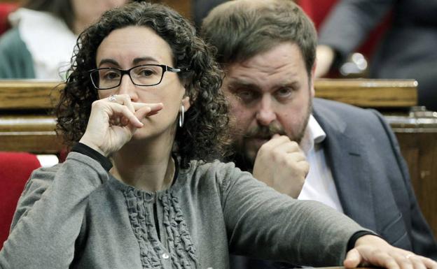 Marta Rovira y Oriol Junqueras.