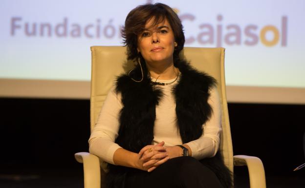 La vicepresidenta del Gobierno, Soraya Sáenz de Santamaría.