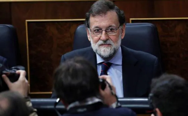 Rajoy, en el Congreso de los Diputados. 