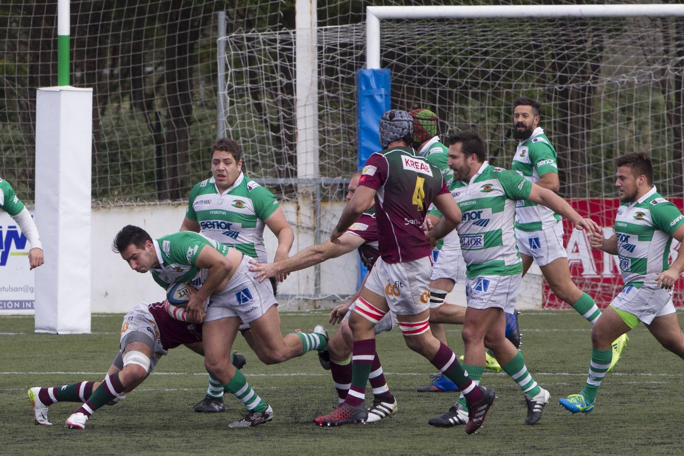 El Bathco cayó derrotado por 28-43 en casa ante el Eibar en un choque muy irregular de los santanderinos que tomaron ventaja en el marcador con el 28-10, pero ahí se acabó su bagaje anotador.