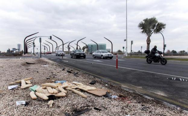 Lugar donde el pasado sábado tres personas fallecieron y dos resultaron heridas de gravedad en Murcia.