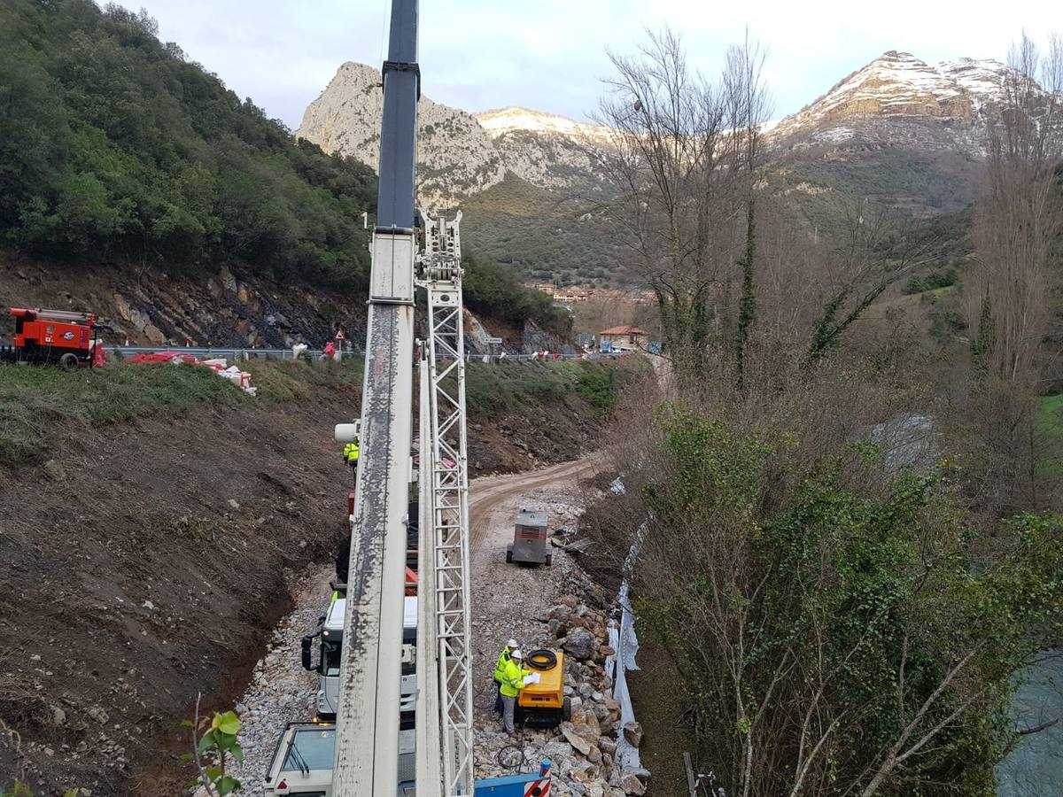 Continúan las obras en el Desfiladero de la Hermida