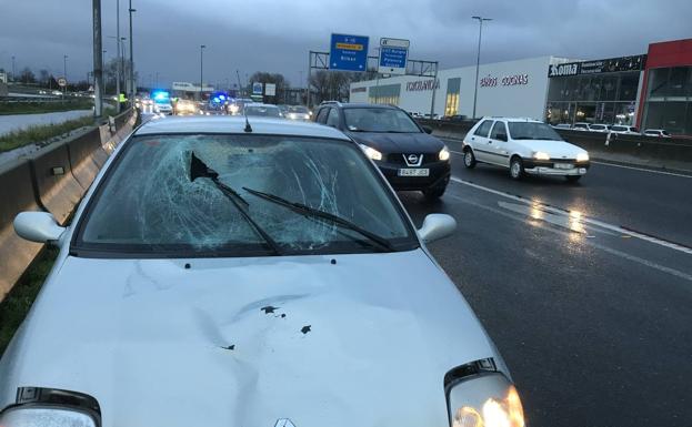 Estado en el que quedó el vehículo tras el accidente.