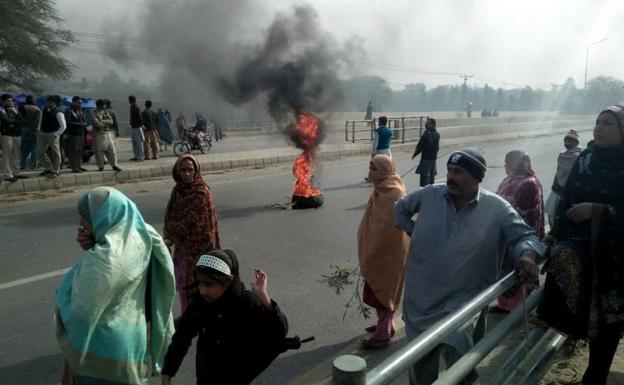 Protestas en Kasur.