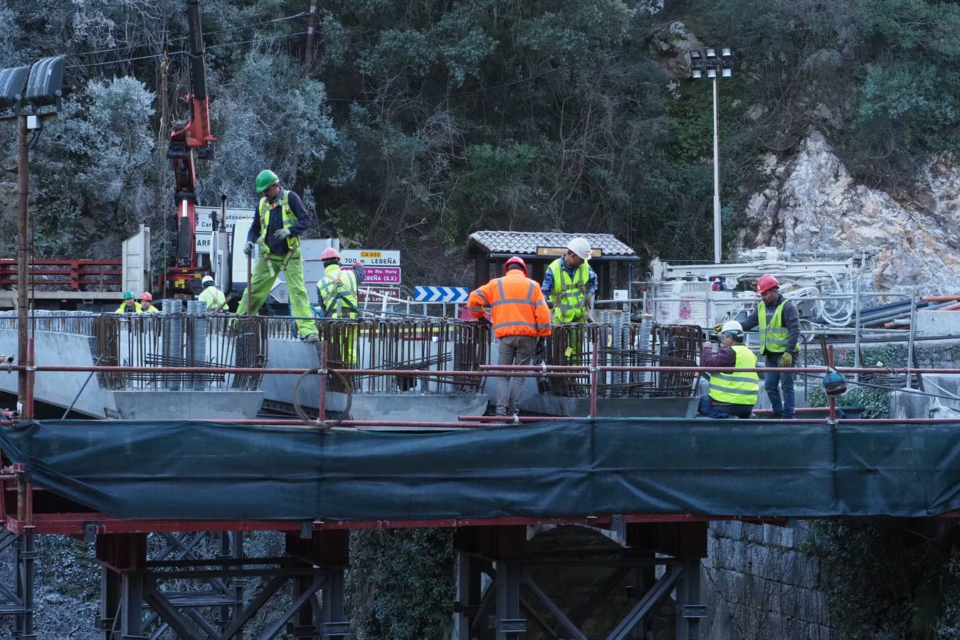 El puente de Lebeña toma forma