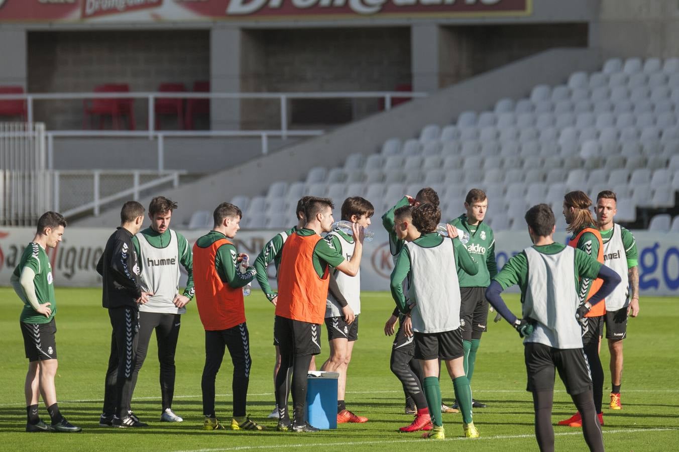 Preparando en El Sardinero el partido ante el Mirandés