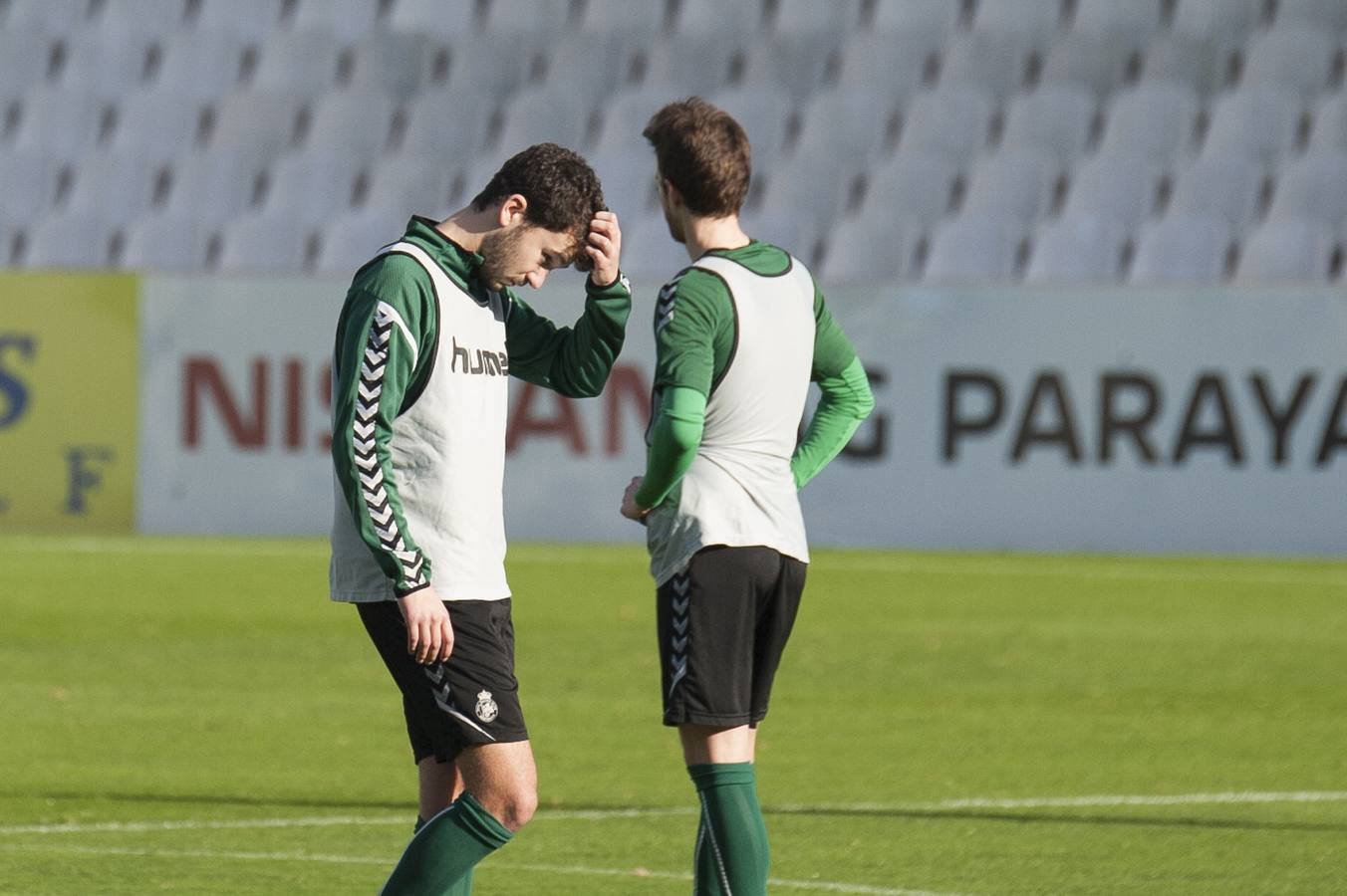 Preparando en El Sardinero el partido ante el Mirandés