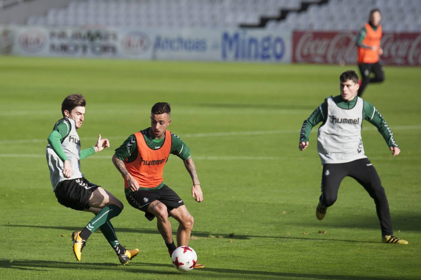 Preparando en El Sardinero el partido ante el Mirandés