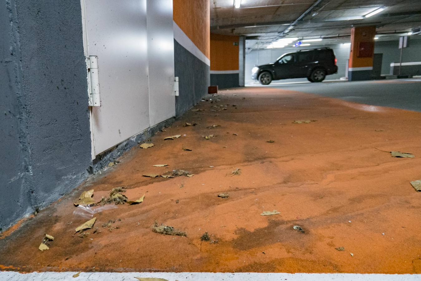 Suciedad y humedad, patrones comunes en los parkings subterráneos de Santander.
