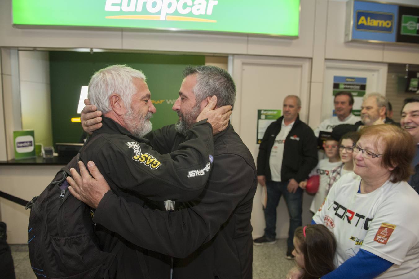 Recibimiento a José Luis Peña tras el Dakar