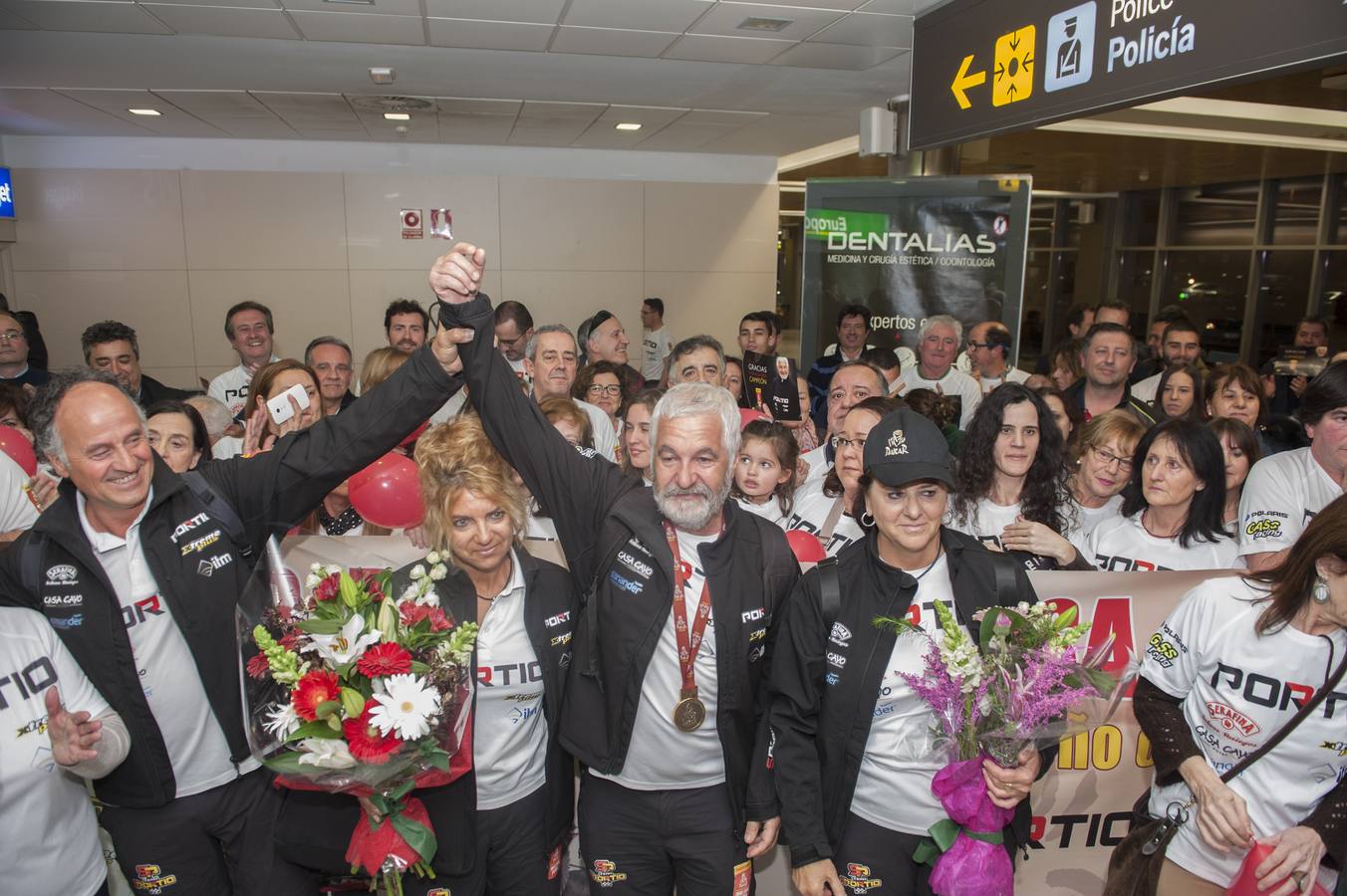 Recibimiento a José Luis Peña tras el Dakar