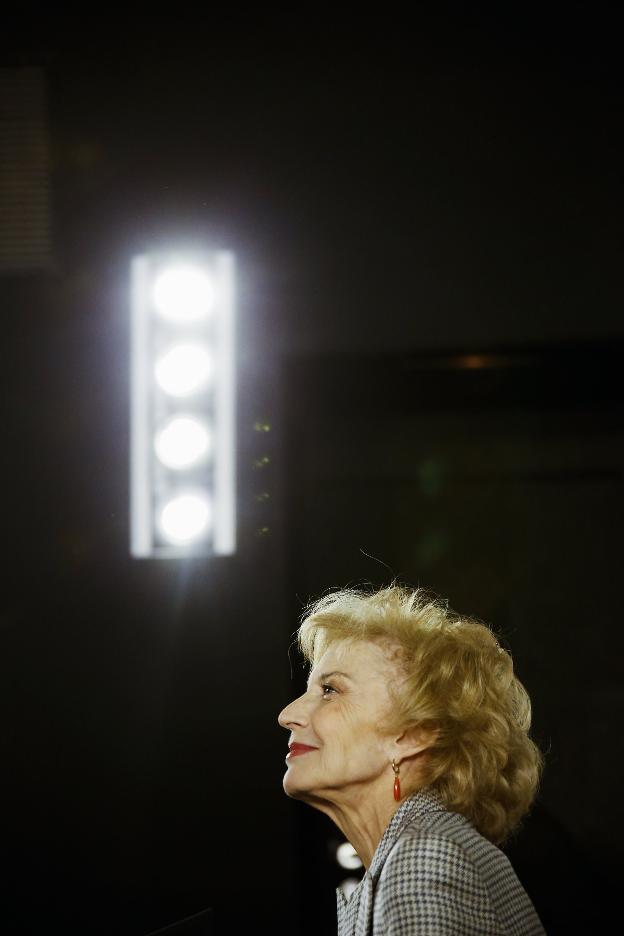 Marisa Paredes, ayer en la Academia de Cine.