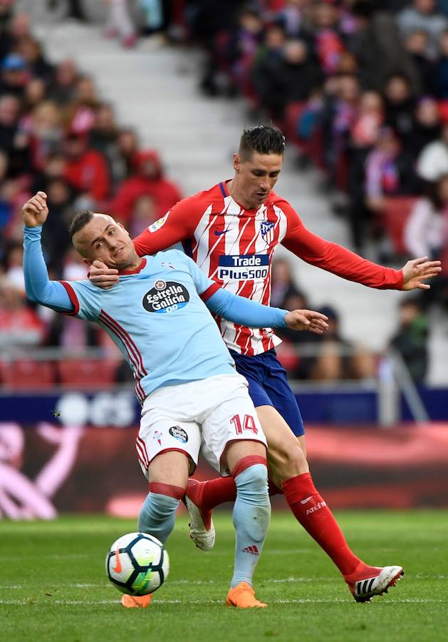 Los tantos de Griezmann, Vitolo, que volvió a la titularidad, y Correa, dan la victoria al cuadro madrileño ante el equipo gallego. 