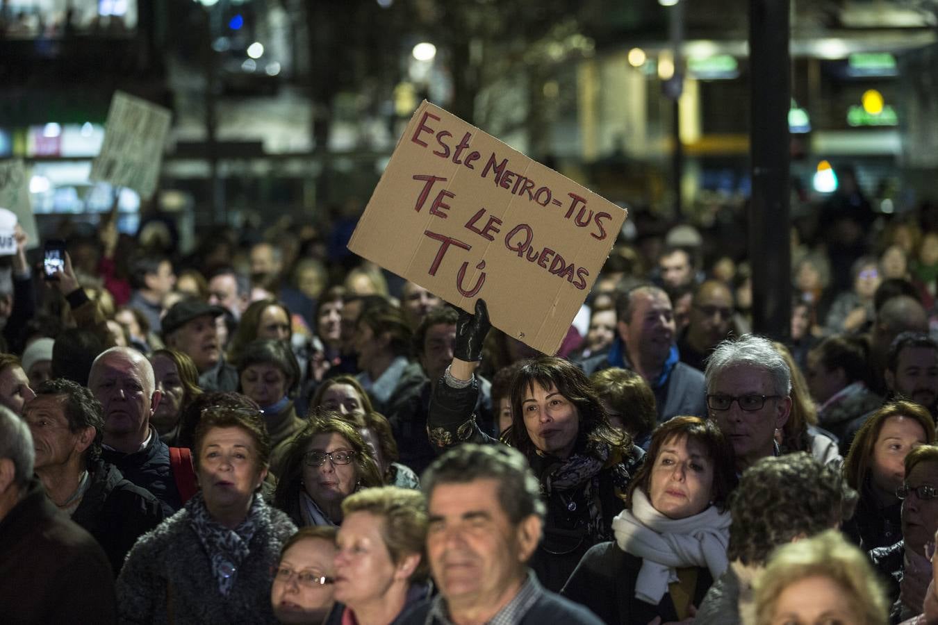 Fotos: Manifestación contra el MetroTUS