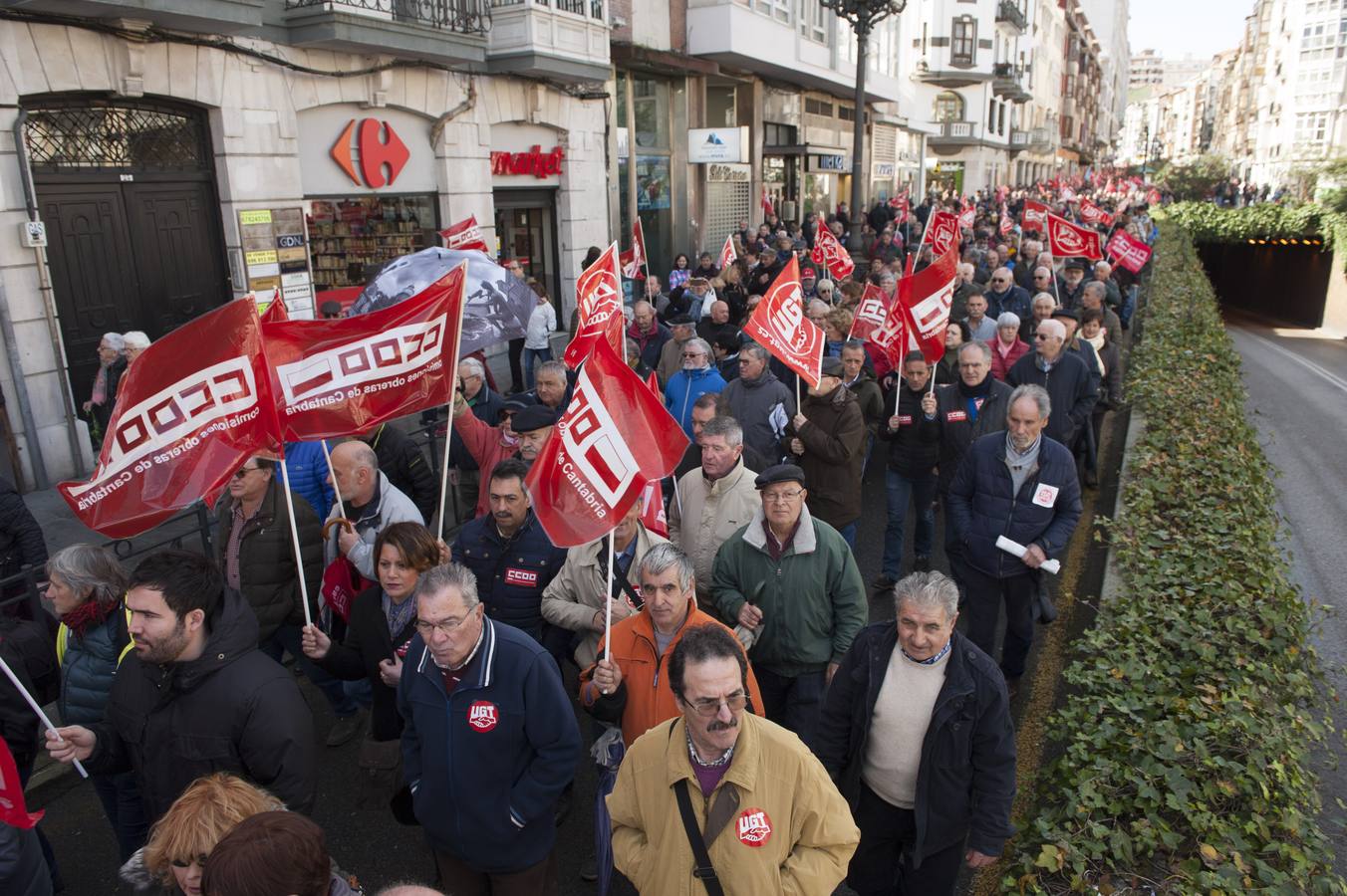 Los sindicatos cifran en 25.000 personas los asistentes a la protesta
