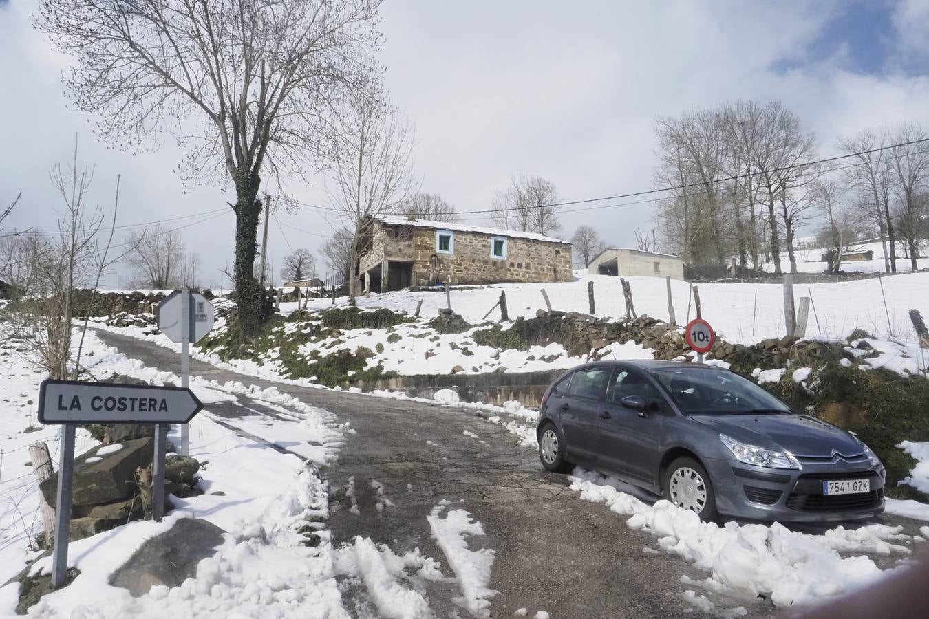 Los temporales de las últimas semanas han transformado los paisajes del interior de la región, que aparecen cubiertos por una espesa capa de nieve.