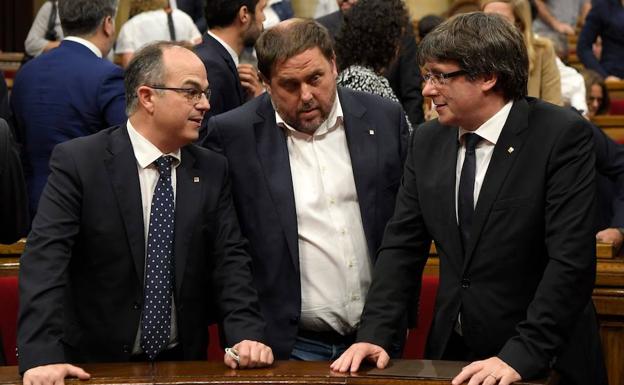 Turull, Junqueras y Puigdemont.