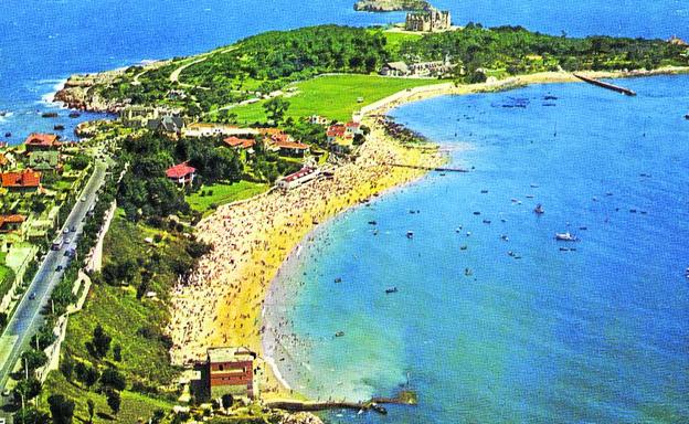 Las tres playas. Vista aérea 1965-1970.